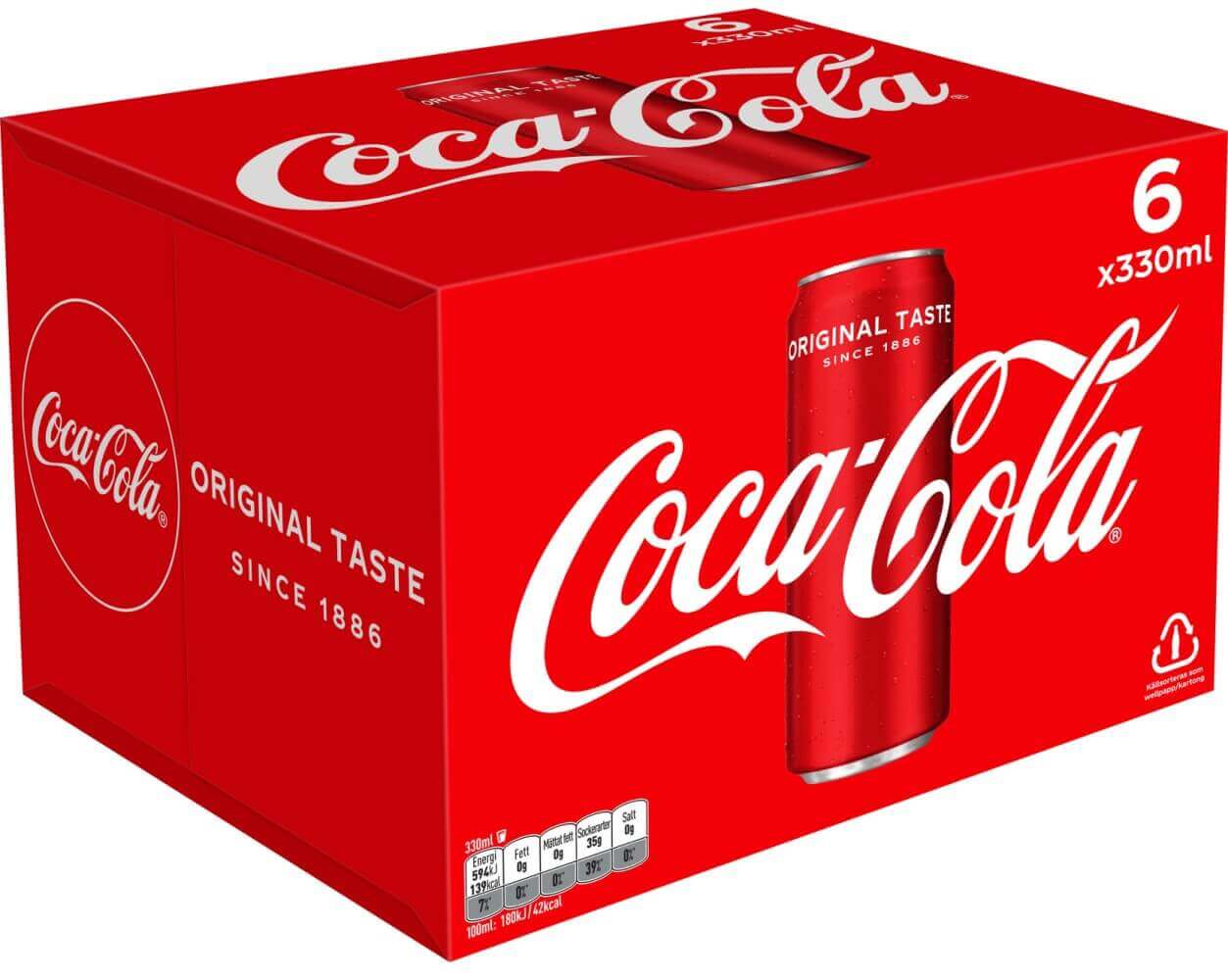 Coca-Cola 6-Pack, 6x330ml