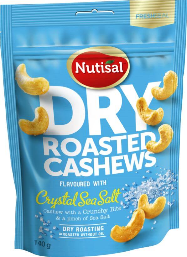 Nutisal Dry Roasted Cashews 140g